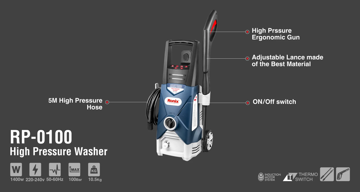 کارواش دینامی 100 بار 1400 وات مدل RP-0100